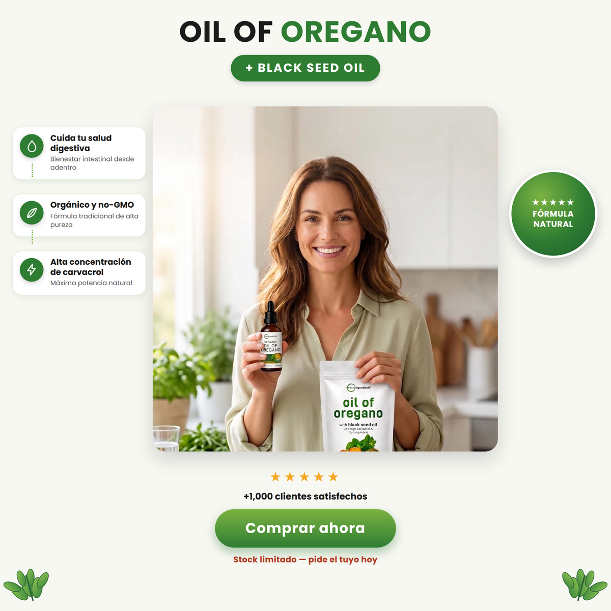 Combo Orégano Premium — Gotas + Cápsulas con Black Seed Oil